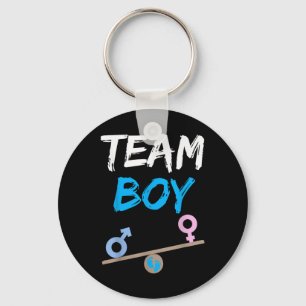 Baby Party Gender Reveal Party Team Boy Funny Gend Key Ring