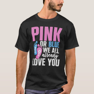 Baby Party Pink Or Blue Baby Shower Gender Reveal T-Shirt