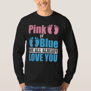 Baby Party Pink Or Blue Baby Shower Gender Reveal T-Shirt