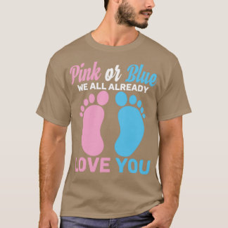 Baby Party Pink Or Blue Gender Reveal T-Shirt