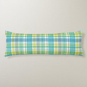 Baby Pastel Plaid Blue Green Body Cushion