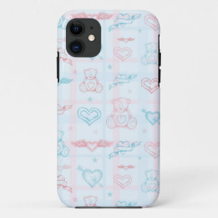 baby pattern with teddy bear Case-Mate iPhone case