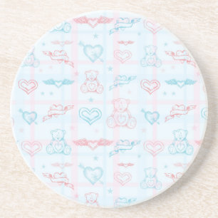 baby pattern with teddy bear coaster