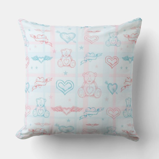baby pattern with teddy bear cushion (Front)