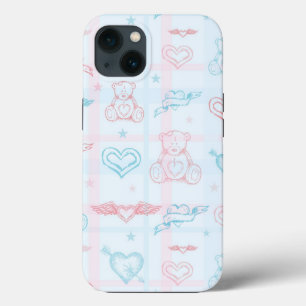 baby pattern with teddy bear iPhone 13 case