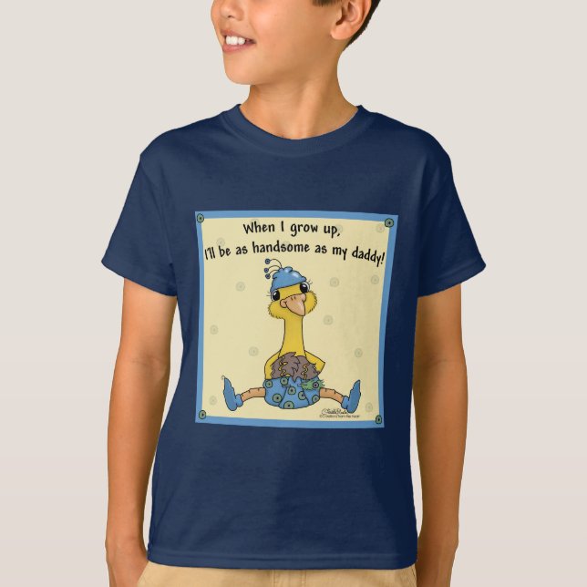 Baby Peacock Handsome as daddy T-Shirt (Front)