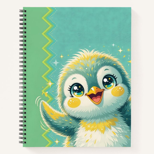 Baby Penguin Cheer Notebook (Front)