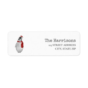 Baby Penguin Christmas Label