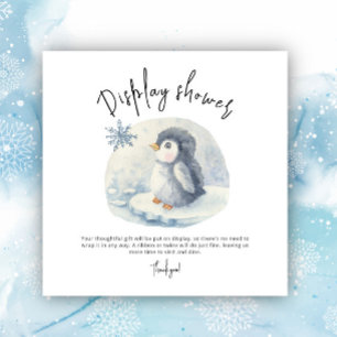 Baby Penguin - display shower Enclosure Card
