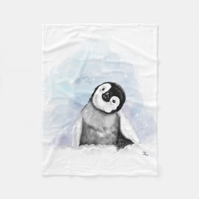 Baby Penguin Fleece Blanket (Front)