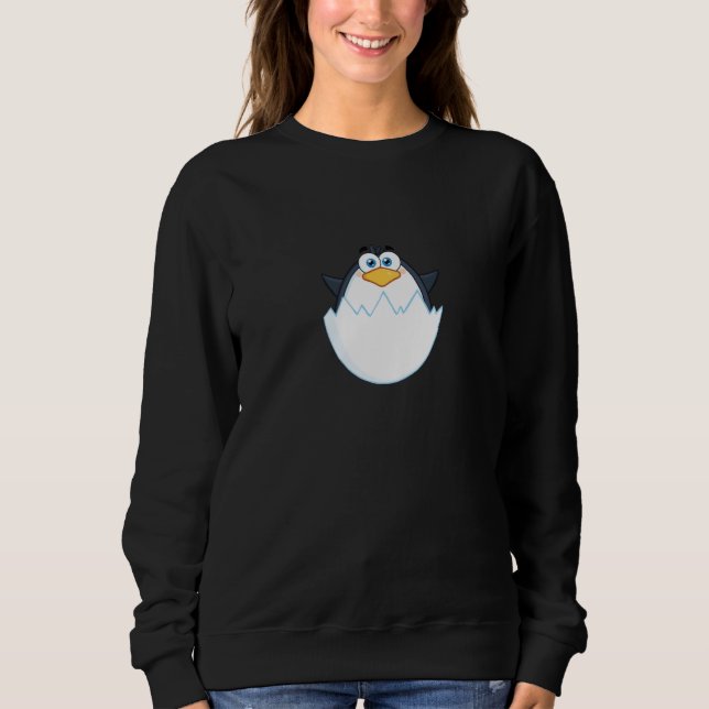 Baby Penguin Hatching from Egg Sweatshirt (Front)