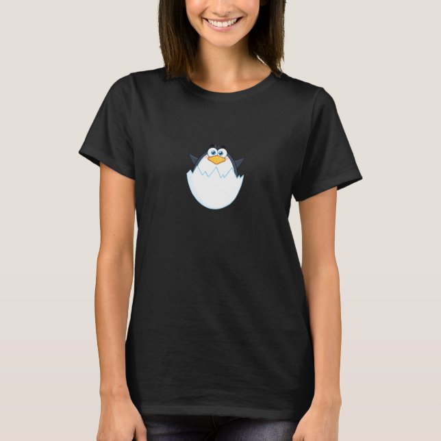 Baby Penguin Hatching from Egg T-Shirt (Front)
