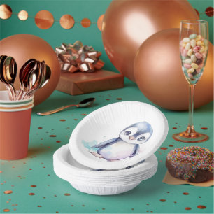 Baby Penguin Paper Bowls Plate