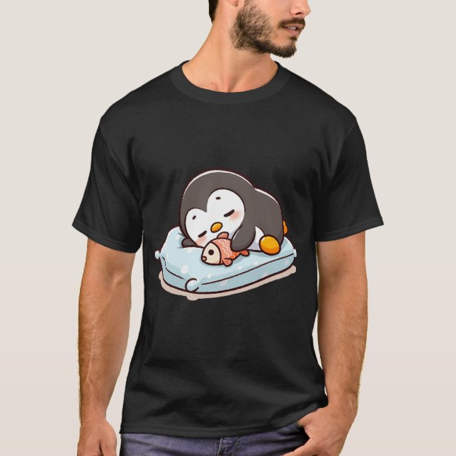 Baby Penguin Sleeping T-Shirt (Front)