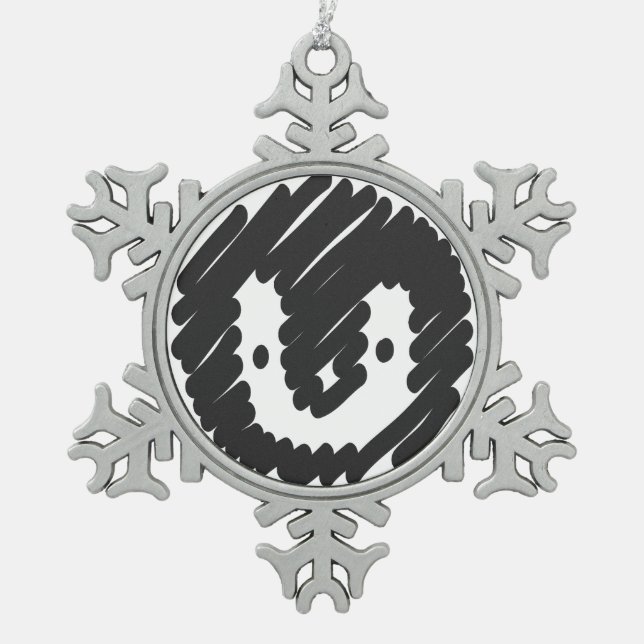 Baby Penguin Snowflake Ornament (Front)