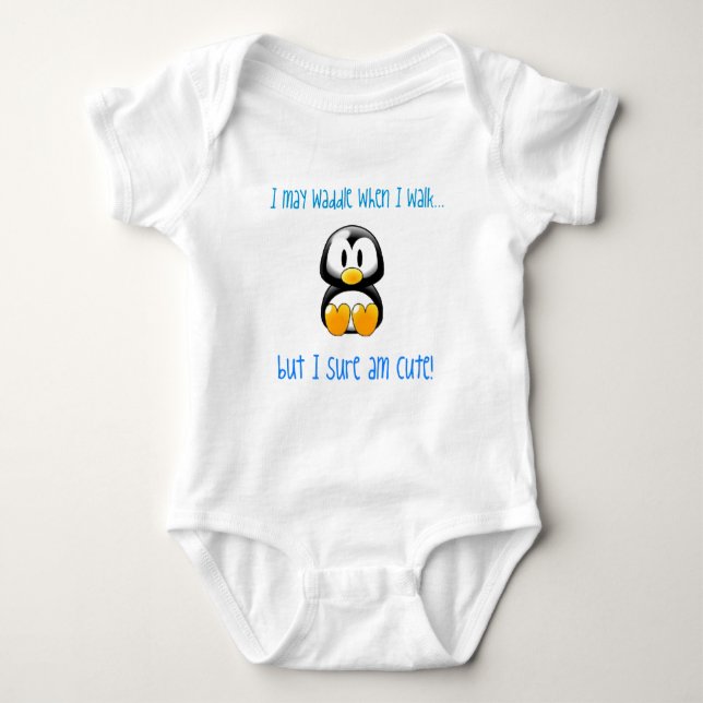 Baby Penguin Waddler Sbhirt Bodysuit (Front)