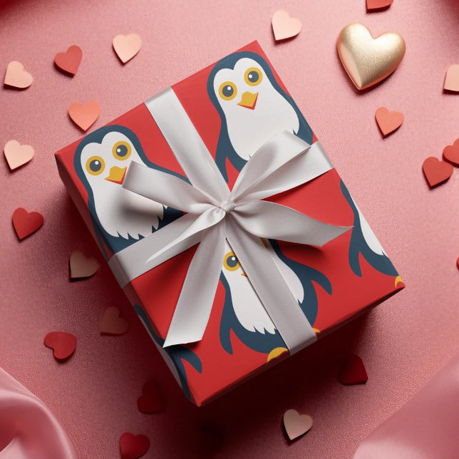 Baby Penguin  Wrapping Paper (baby penguin french fries birthday packing gift wrap,gift wrapping paper,return gift wrap paper)