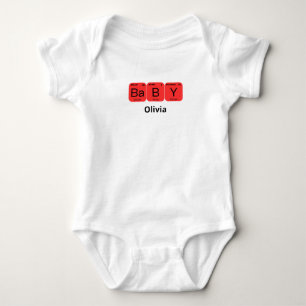 Baby Periodic Table Element Editable Name Bodysuit