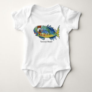 Baby Personalised Infant Parrot Fish Bodysuit