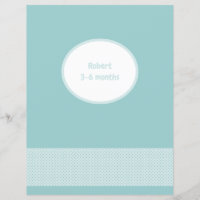 Baby Photo Album Divider Page - Blue Gingham