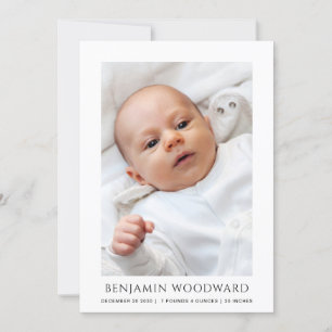 Baby Photo Birth Announcement