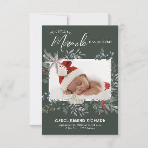 Baby Photo Birth Announcement Holiday Baby Shower