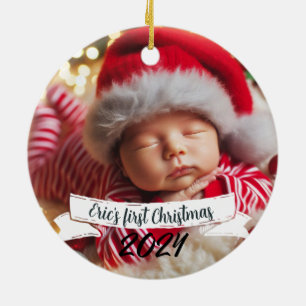 Baby Photo Christmas Cute Robins Ceramic Tree Decoration