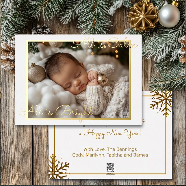 Baby Photo Christmas Gold (Creator Uploaded)