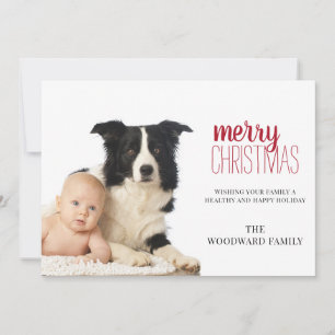 Baby Photo Christmas Holiday Card