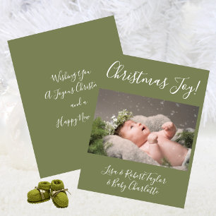 Baby Photo Christmas Joy Holiday