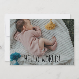 Baby Photo Collage Keepsake Name Birth Date Announcement