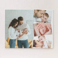 Baby Photo Collage with ZigZag Picture Montage