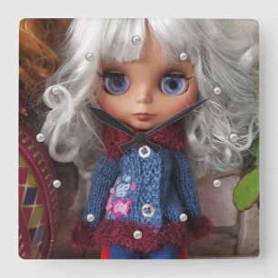 Baby photo dolls, dolls, personalised, hobby square wall clock