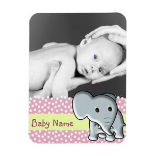 Baby photo/ Elephant Magnet