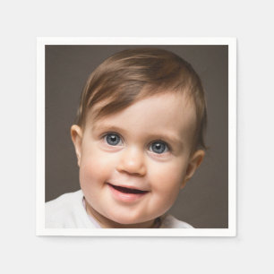 Baby Photo Face Fun Party Napkin