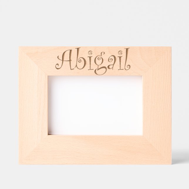 Baby Photo Frame "Abigail" – Gift for Newborn (Front)