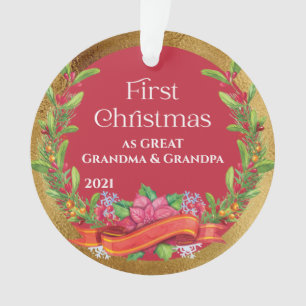 Baby Photo Great Grandparent First Christmas Ornament