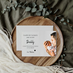 Baby Photo Happy first father's day i love you Card
