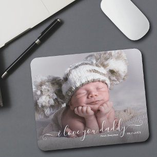 Baby Photo Love You Daddy Mouse Pad