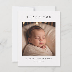 Baby Photo Modern Birth Announcement Card