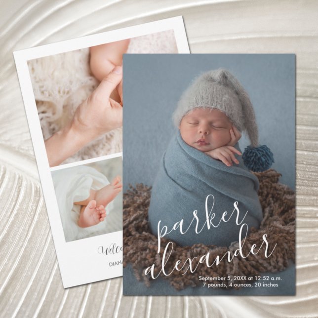 Baby Photo Modern Birth Announcements (Creator Uploaded)