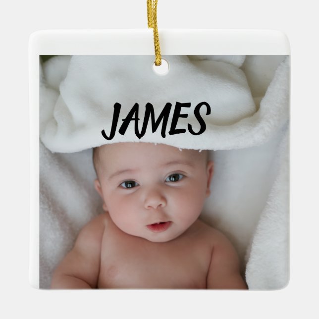 BABY PHOTO ORNAMENT CUSTOM (Front)