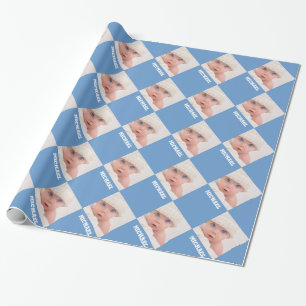 Baby Photo Pattern Birthday Wrapping Paper