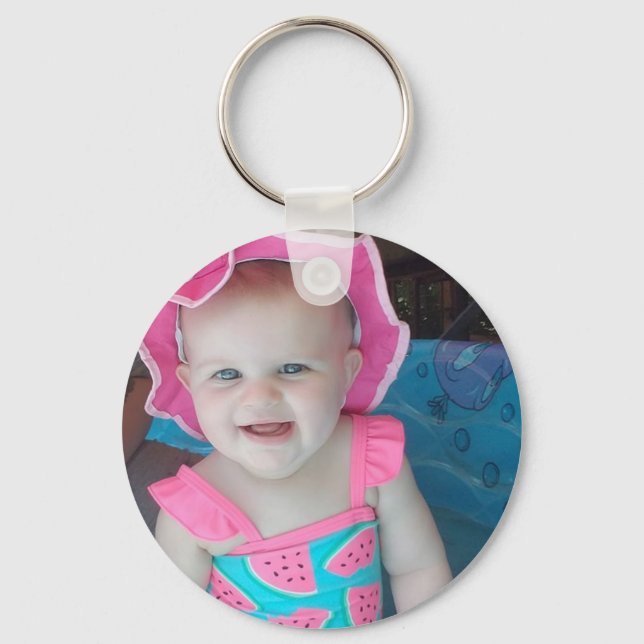 Baby Photo Personalised Key Chain (Front)
