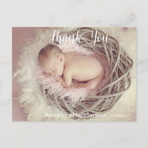 Baby Photo Thank You Announcement Postcard