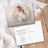 Baby Photo Thank You Birth Announcement