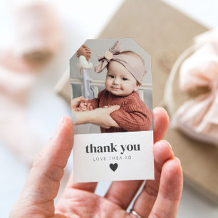 Baby Photo Thank You Gift Tags