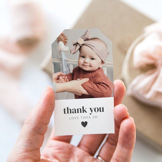 Baby Photo Thank You Gift Tags (Creator Uploaded)