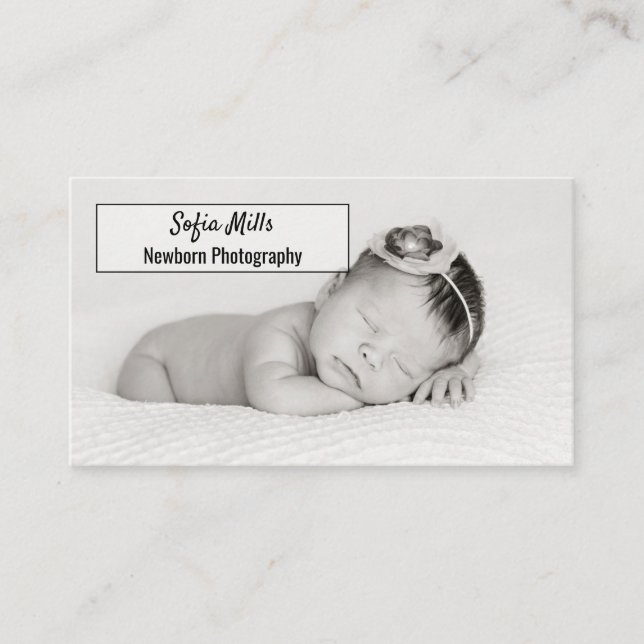 Baby Photography Newborn Photographer Photo Business Card (Front)
