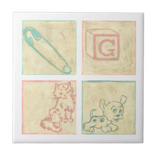Baby Picture Blocks by Chariklia Zarris Tile